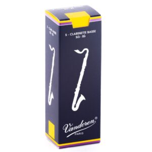 Scatola da 5 ance tradizionali Vandoren per clarinetto basso